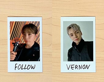 OFFICIAL SEVENTEEN Follow to Japan Instant Photo Sticker Card - Etsy