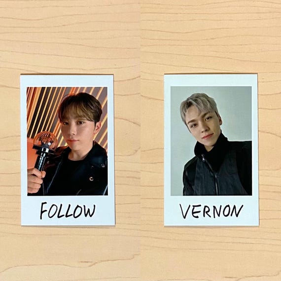 OFFICIAL SEVENTEEN Follow to Japan Instant Photo Sticker Card - Etsy