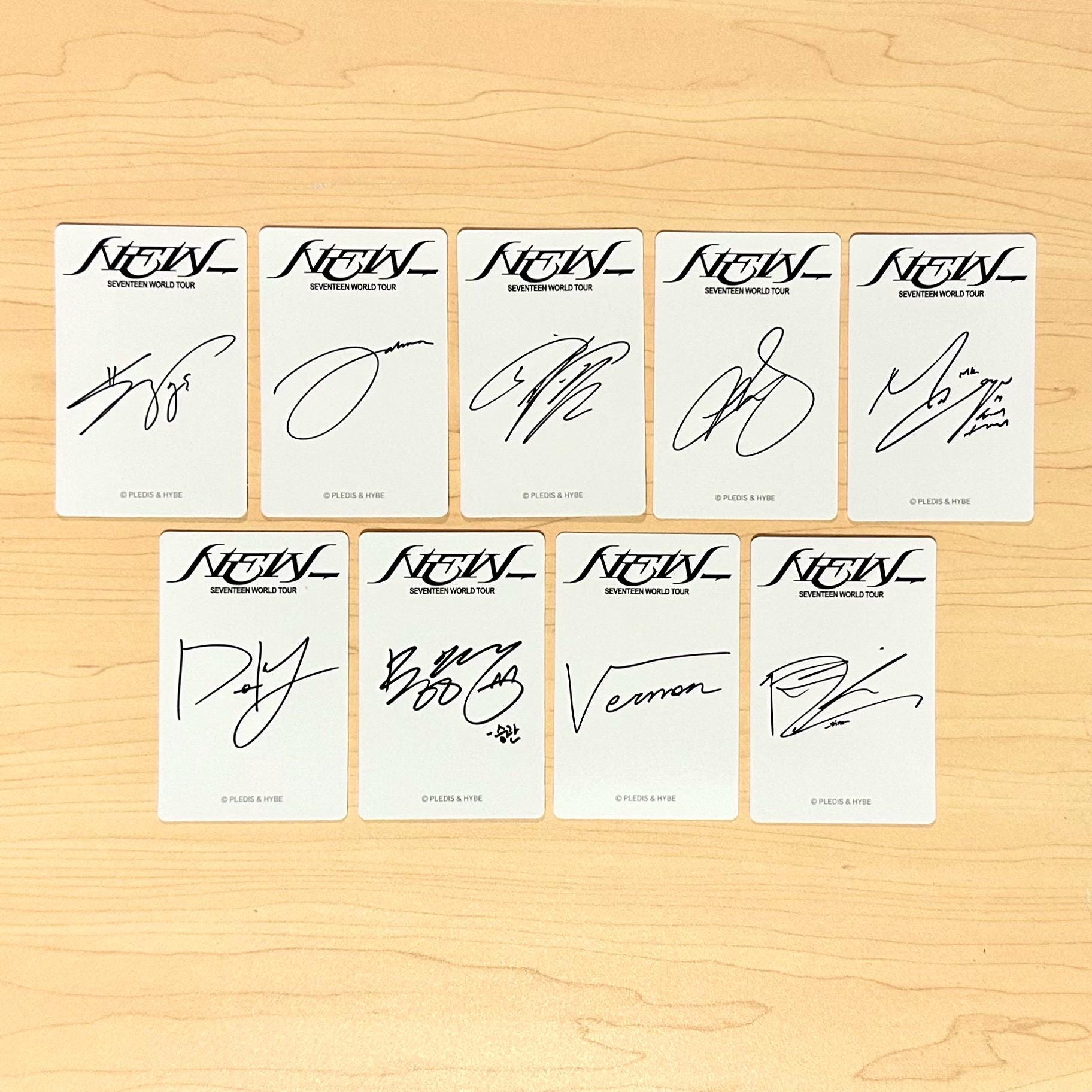 OFFICIAL SEVENTEEN New_ World Tour Trading Cards Photocard PC - Etsy