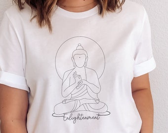Buddha T-shirt Meditation Shirt Yoga Tshirt Spiritual Tee Namaste Buddhist T-shirt Zen Gift Unisex Shirt Yoga Gift Wisdom Shirt Yoga Lover