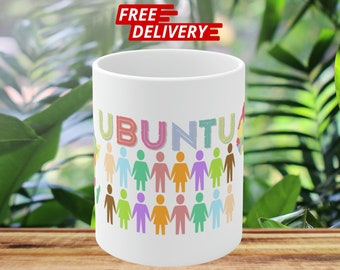 Ubuntu African Mug African Philosophy Map Of Africa Unity And diversity Coffee Tea Mug Cup Ubuntu Gift Him Her Birthday Christmas Africa