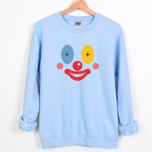 Clown Sweater Clown Sweatshirt Clowncore Clothing Halloween Shirt Kidcore Sweater Circus Joker Funny Koko Clown Cute Clown Gift Him Her image 5