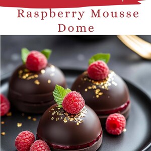 Dark Chocolate Raspberry Mousse Dome Recipe for Download. - Etsy
