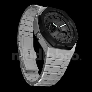 modlab company [CLASSIC Series] G-Shock GA2100 model - Silver and Black - 108