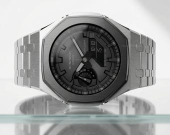 modlab company [CLASSIC Series] G-Shock GA2100 model - Silver and Black [MLC 108]