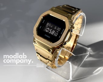modlab company [CLASSIC Series] G-Shock DW5600 model - Gold / Black