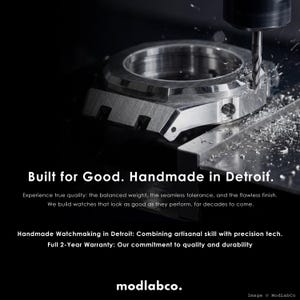 modlab company Classic Series Octagonal Modded Watch — Black Rubber 42mm — MLC-106 image 8