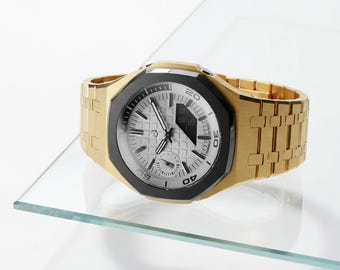 modlab company Bespoke Series Octagonal Modded Watch — Gold Metal 42mm — MLC-350