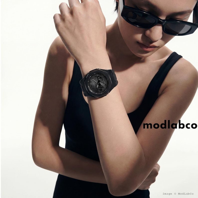 modlab company Classic Series Octagonal Modded Watch — Black Rubber 42mm — MLC-106 image 2