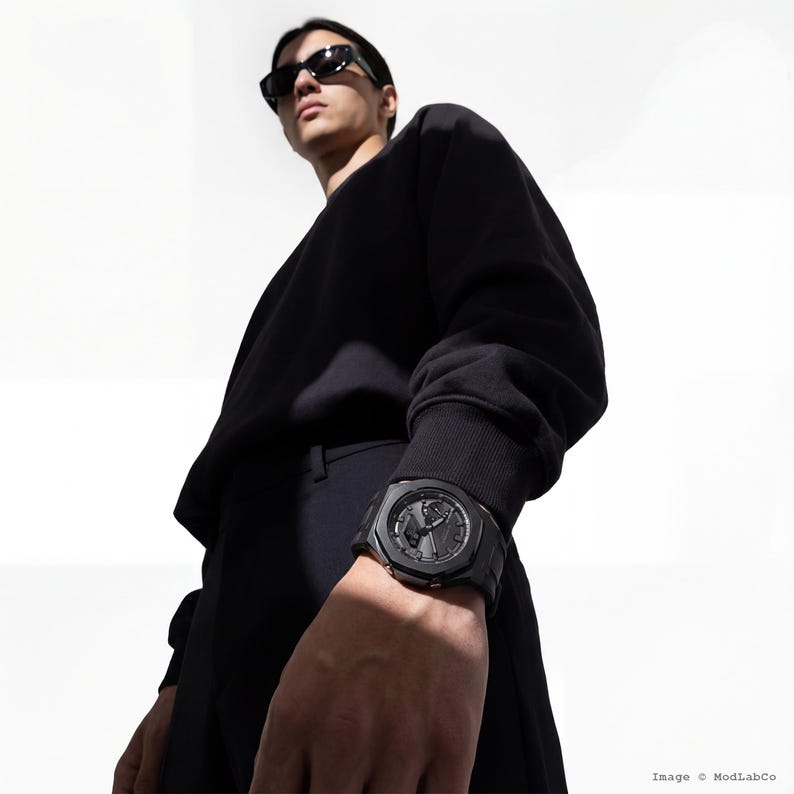 modlab company Classic Series Octagonal Modded Watch — Black Rubber 42mm — MLC-106 image 4