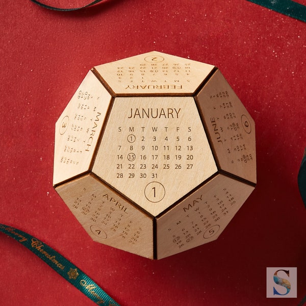 Wooden Calendar Etsy
