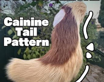 DIY Canine Tail Pattern - PDF DOWNLOAD - Wolf Dog Tail - Hidden Belt Loop Tutorial
