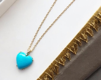 Collana Con Ciondolo A Goccia Argento 925 E Turchese Simulato - Silverly - Catena 46cm - Incluso Panno Lucidante
