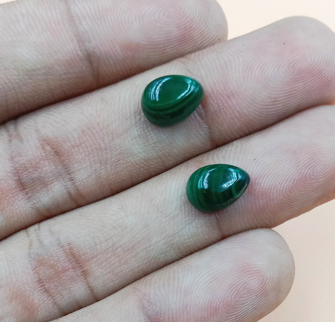 Kidney Stone Natural Mexican Malachite Pear Shape 7x10mm Flat Etsy