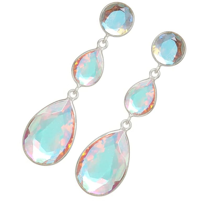 Angel Aura Quartz Earring , 925 Sterling Silver Earring , Handmade Earring , Dangle Earring , Natural Angel Aura Quartz Earring