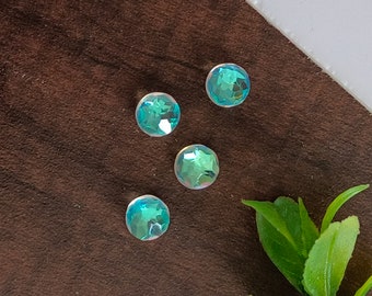 Faceted Angel Aura Quartz Gemstone: Rainbow Healing Crystal (6.00MM)