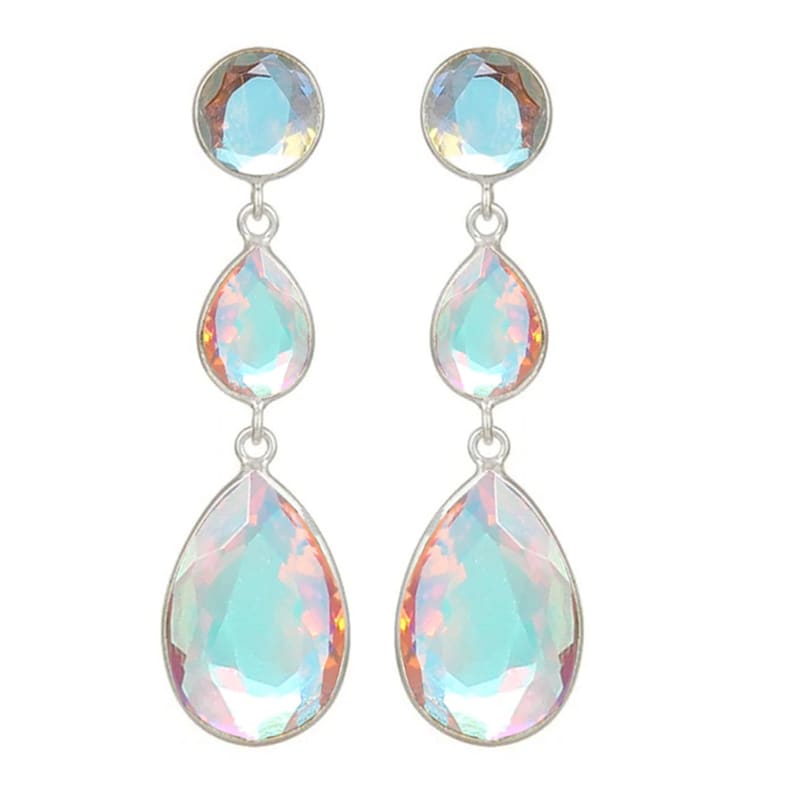 Angel Aura Quartz Earring , 925 Sterling Silver Earring , Handmade Earring , Dangle Earring , Natural Angel Aura Quartz Earring