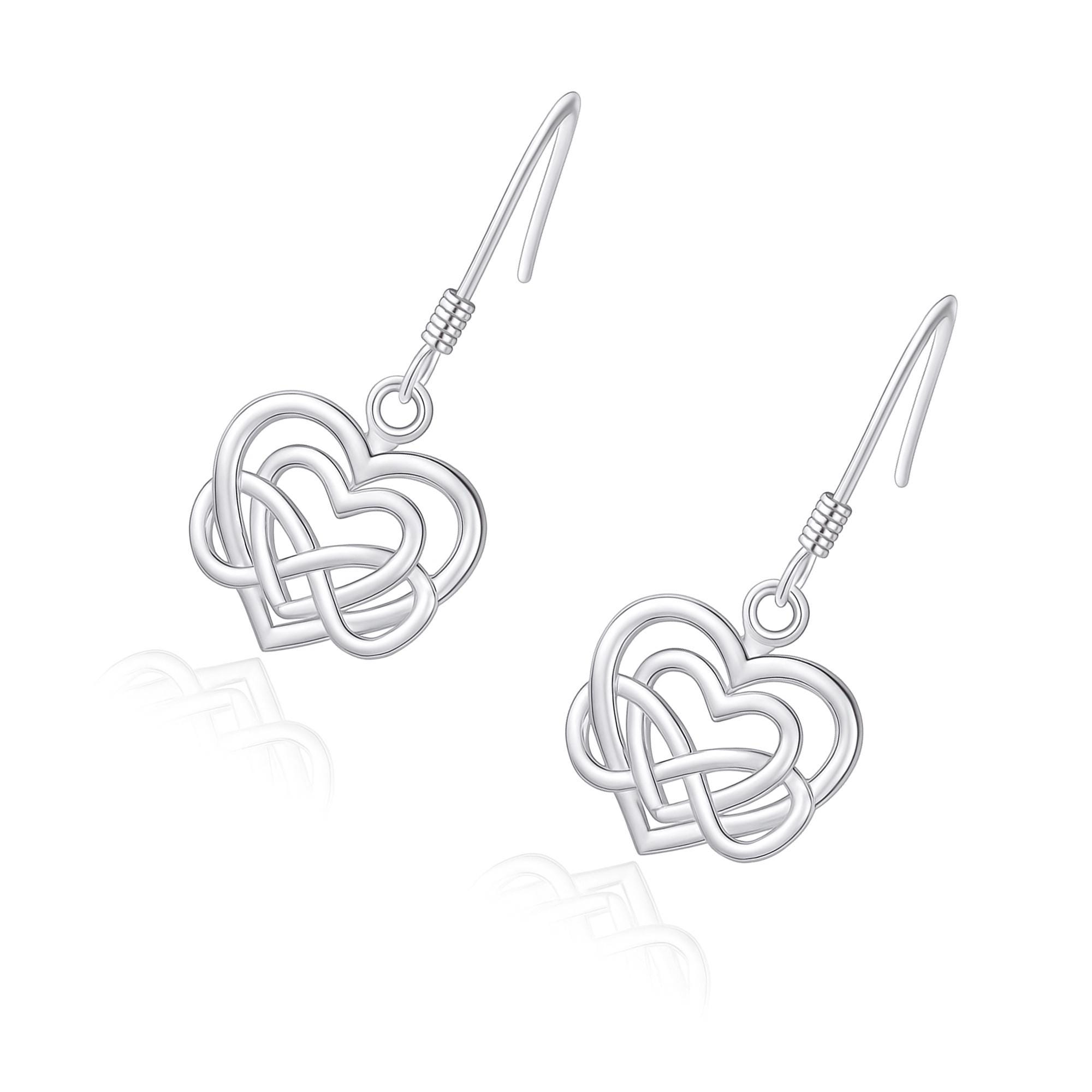 Orecchini nodo celtico, nodo celtico delle sorelle, gioielli celtici in argento, orecchini celtici, orecchini Trinity - Italia