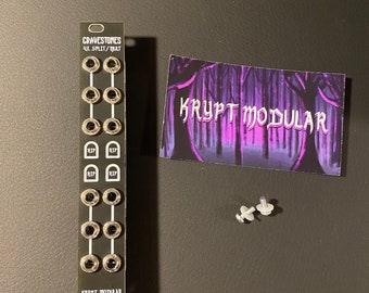 Krypt Modular | Gravestones - 4HP Quad Passive Multiple / Splitter | Eurorack Modular Synth - Fully Assembled