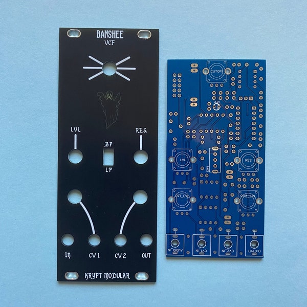 Krypt Modular | Banshee - 10HP Polivoks Style VCF Module | Eurorack Modular Synth - DIY PCB/Panel Set