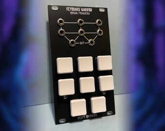 Krypt Modular | Keyboard Warrior - 14HP Manual Gates/Triggers Module | Eurorack Modular Synth - Fully Assembled