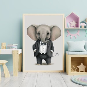 Elephant Digital Art and Digital Print, Perfect for Kids Bedrooms and Nurseries