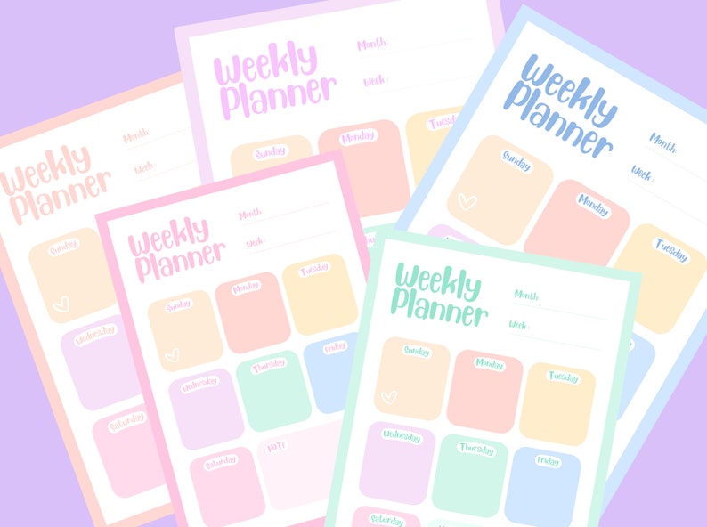 Printable Weekly Planner to Do List Weekly Organizer Journal A4 A5 ...