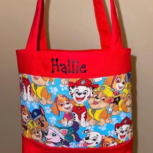 Paw patrol,  toddler bag, boys tote, girl tote
