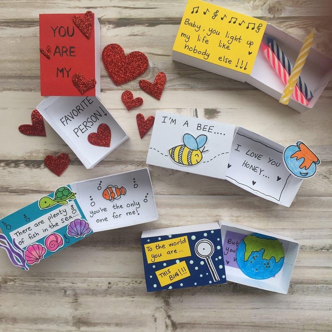 Handmade Cute Match Box Crafts Cute Gifts for Him Cute Gifts for Her ...
