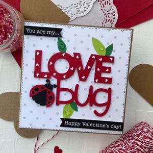 You are my Love bug Handmade card You are my love bug card for him card for her love bug card love you card for anniversary celebrate love