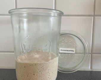 Sourdough starter EMMER whole grain flour - ancient grain // Homemade, dried