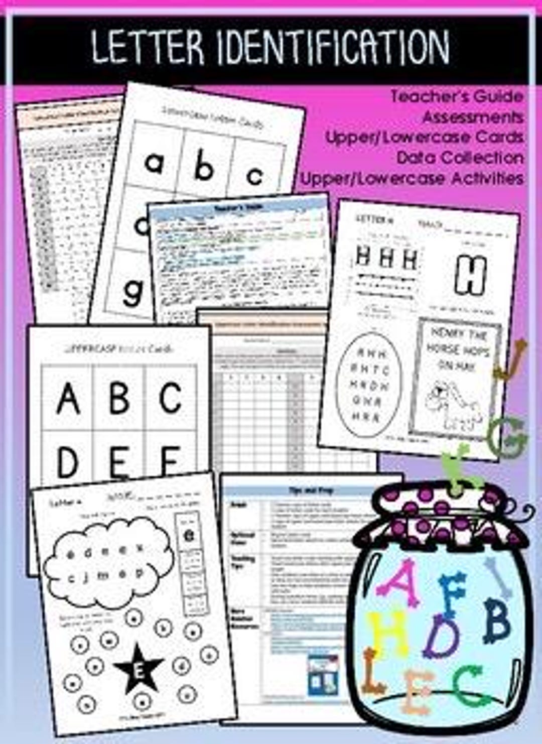 Uppercase and Lowercase Letter Recognition Activities and Data ...