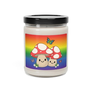 Cute Trendy Cottagecore Magic Mushroom Candle