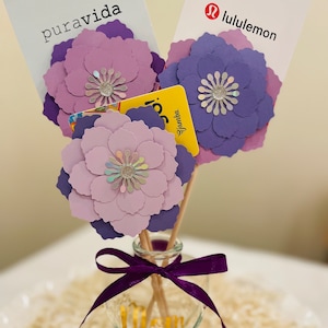 Mother’s Day/ Flower Gift Card Bouquet/ Flower Gift Card/ Personalized Gift/ Mother’s Day Gift/ Teacher Appreciation Gift/ Birthday Gift