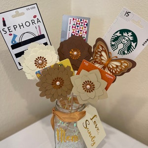 Regali personalizzati con il nome della neomamma su barattolo di vetro, regalo personalizzato per la futura mamma, bouquet di fiori di carta per la mamma, regali premurosi per la mamma incinta