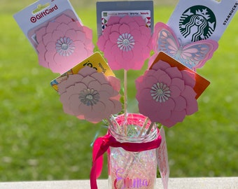 Custom Friend Name Jar Meaningful Birthday Gift, Paperflower Butterfly Bouquet for Best Friend, Work Bestie Colleague Friendship Gifts