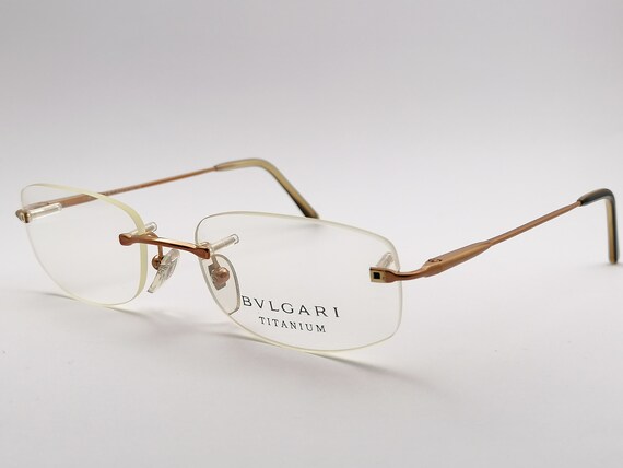 Vintage Bvlgari 134-T | Rimless Square Glasses Un… - image 2