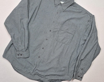 Eddie Bauer Men's Long Sleeve Button Up Shirt Gingham Plaid Sz XL VTG EXCELLENT!!!