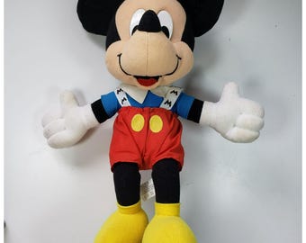 Disney Mickey Mouse Mattel 15" Plush Stuffed Doll VINTAGE 1980's