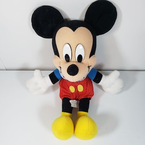 Mickey Mouse in Suspenders Plush 15" Stuffed Animal VINTAGE 80's GREAT CONDITION!!! image 2