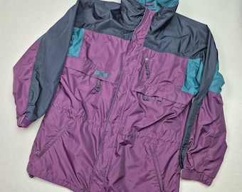 VTG Columbia Mens Waterproof Breathable Raincoat Ski Snowboard Jacket Purple Med