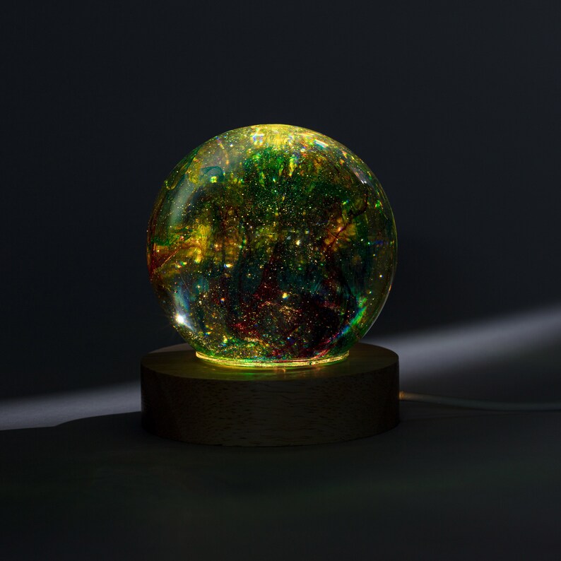 Interstellar Night Light Epoxy Night Lights Galaxy Epoxy Etsy
