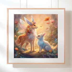 Mystical Creatures, Kids Wall Art, Children Wall Decor, Kids Fantasy Wall Art