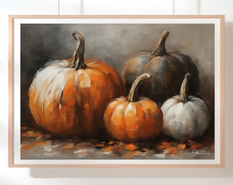 Höstskördeglädje, pumpa digital nedladdning, pumpaväggkonst, höstpumpor, Thanksgiving-väggkonst, digitala konstnedladdningar