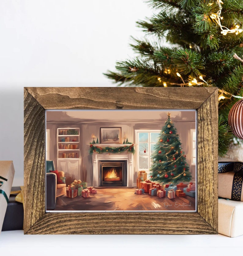 Christmas Fireplace, Cozy Hearth for Holiday Magic, Christmas Wall ...