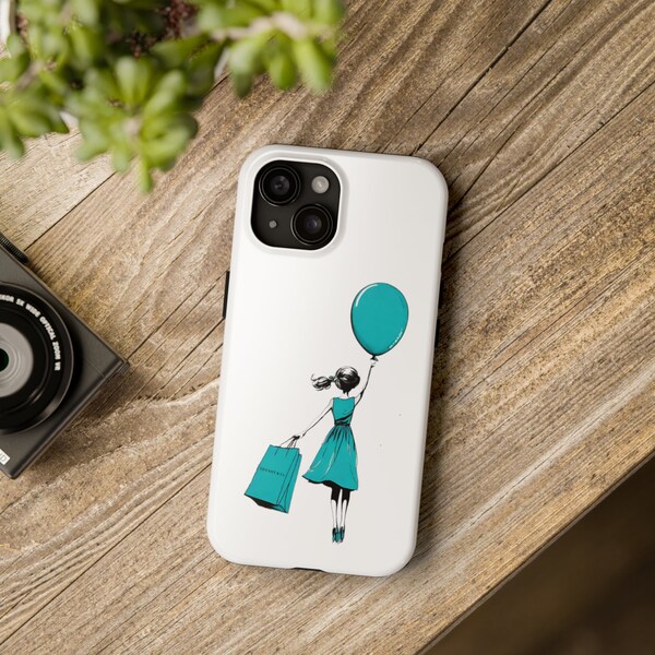 Slim Phone Case,  Mother's Day, Girlfriend Gift, Blue Box, Gift Box, Tiffany's, Birthday Gift, gift for her, Daughter gift, Tech, travel.
