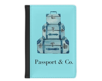 Name, & Co, Passport and Co, Tiffanys blue passport, passport case, blue gift, travel gift, gift for her, Personalised gift, Passport Cover