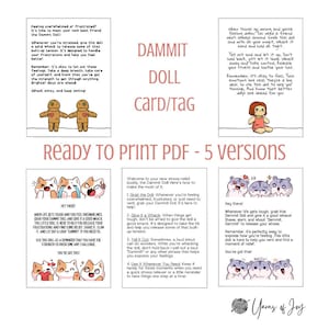 Dammit Doll Anhänger und Display Card - Digital Download