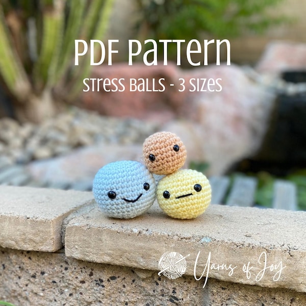 Easy Stress Ball Amigurumi Crochet PDF Pattern INSTRUCTION ONLY