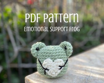 Emotional Support Frog Amigurumi - Crochet PDF Pattern INSTRUCTION ONLY